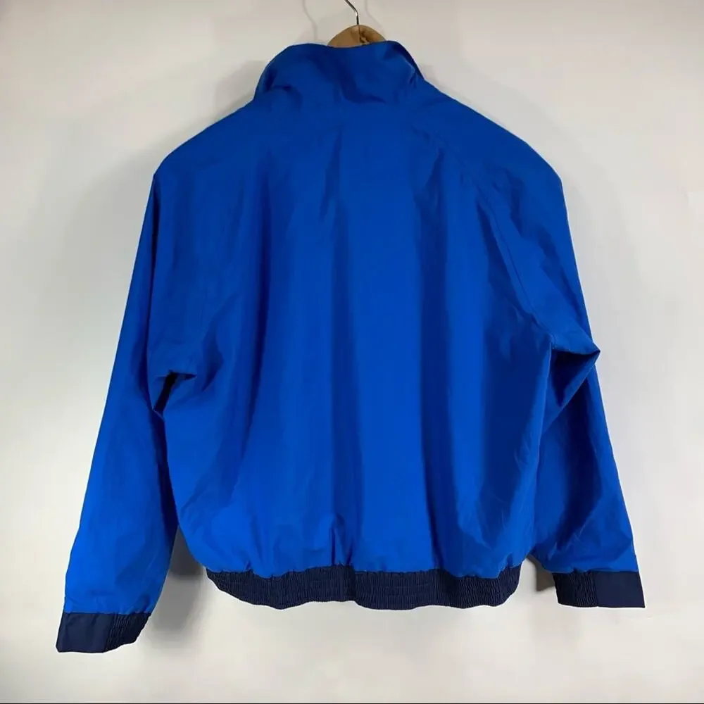 Blue Gore-Tex Blue Rain Jacket Front Zip Large Gorpcore Casual